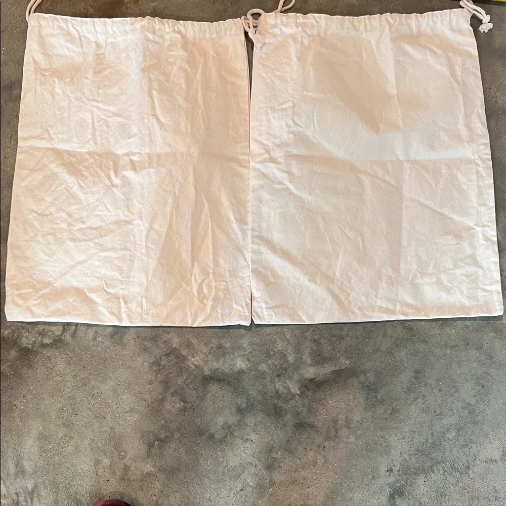 Authentic Bulgari Cream Drawstring Dust Bags - Set of Two
